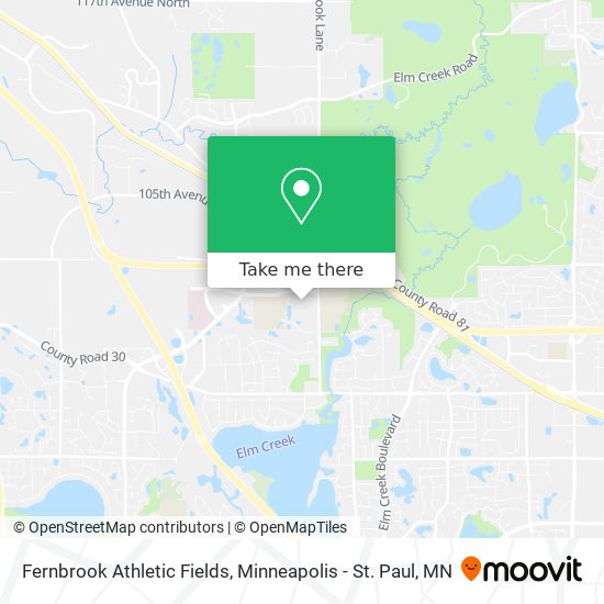 Fernbrook Athletic Fields map