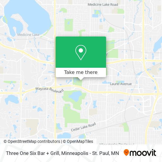 Mapa de Three One Six Bar + Grill