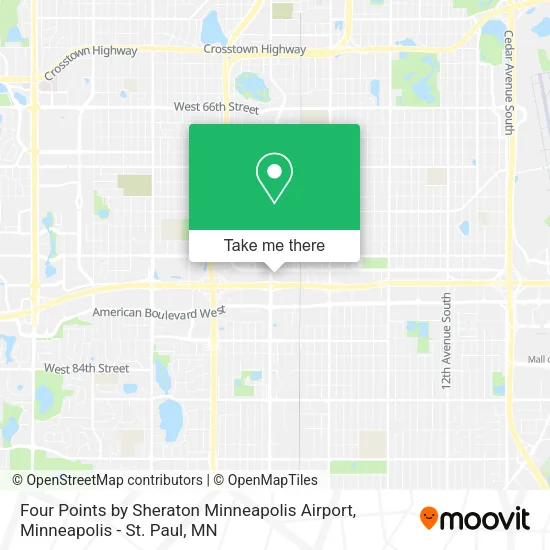 Four Points by Sheraton Minneapolis Airport map