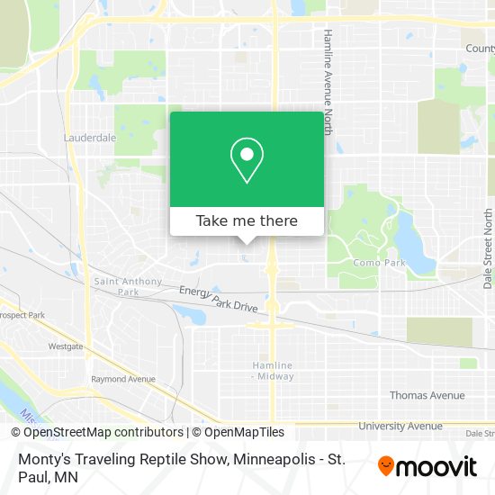 Mapa de Monty's Traveling Reptile Show
