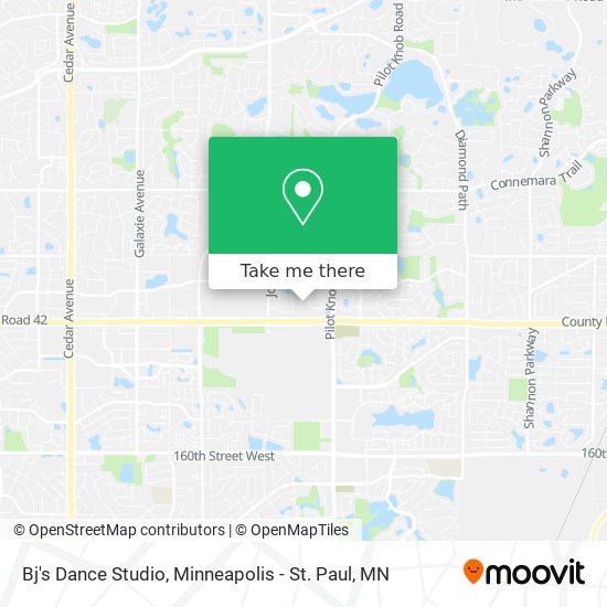 Bj's Dance Studio map