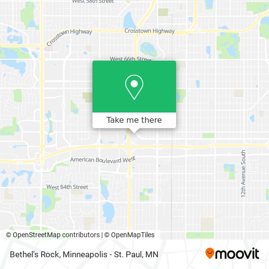 Bethel's Rock map