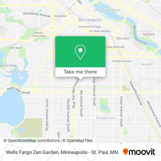 Mapa de Wells Fargo Zen Garden