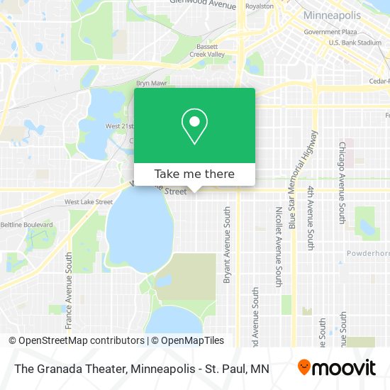 The Granada Theater map