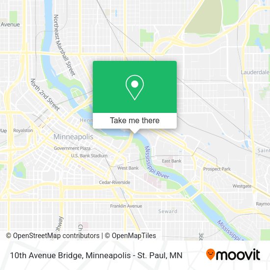 10th Avenue Bridge map