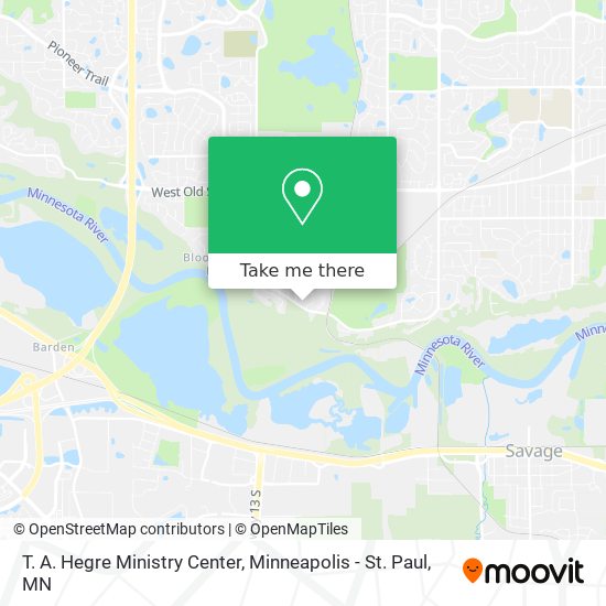 Mapa de T. A. Hegre Ministry Center