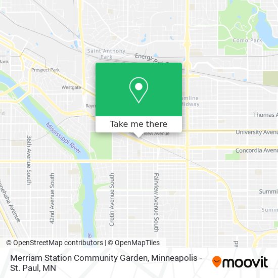 Merriam Station Community Garden map