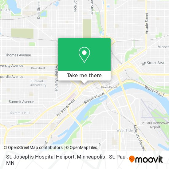 St. Joseph's Hospital Heliport map