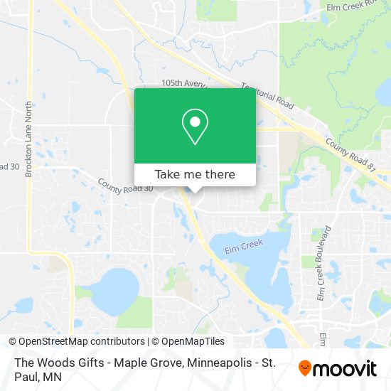 The Woods Gifts - Maple Grove map