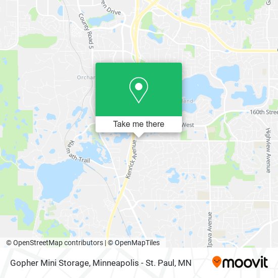 Gopher Mini Storage map