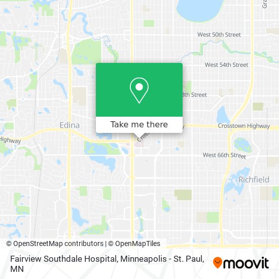 Fairview Southdale Hospital map