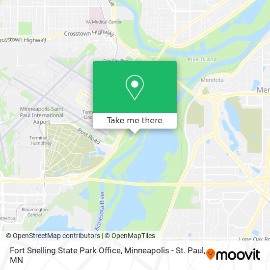 Fort Snelling State Park Office map