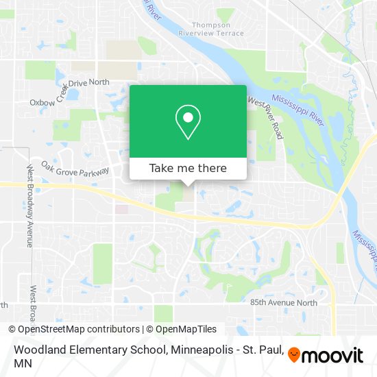 Woodland Elementary School map