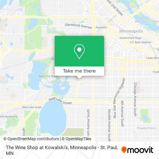 The Wine Shop at Kowalski's map
