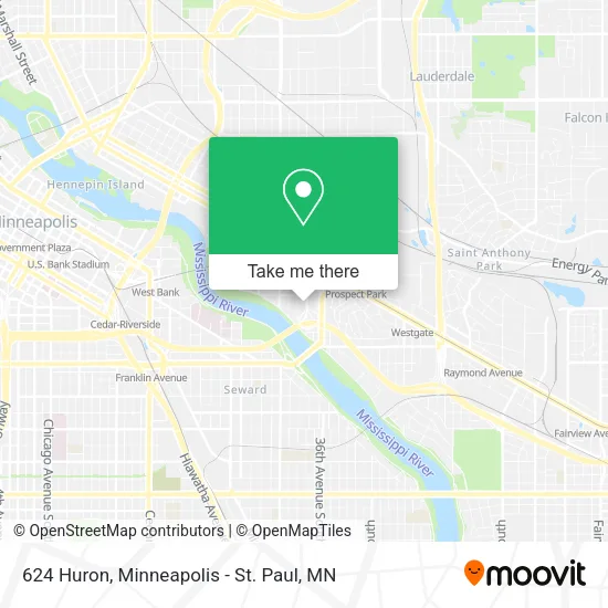 624 Huron map
