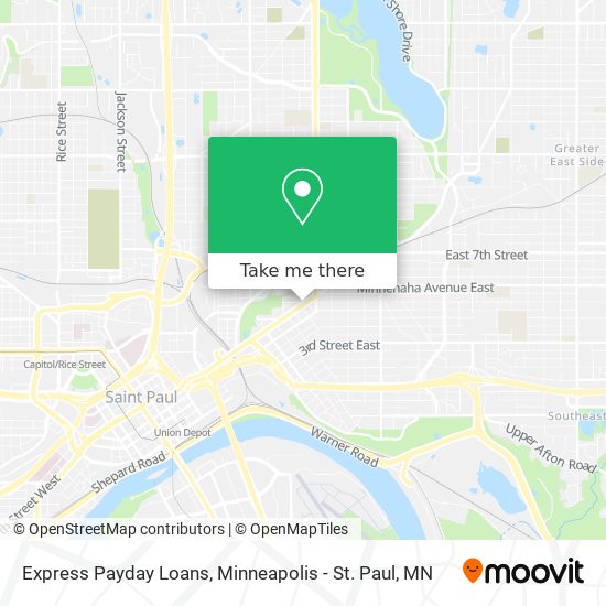 Express Payday Loans map