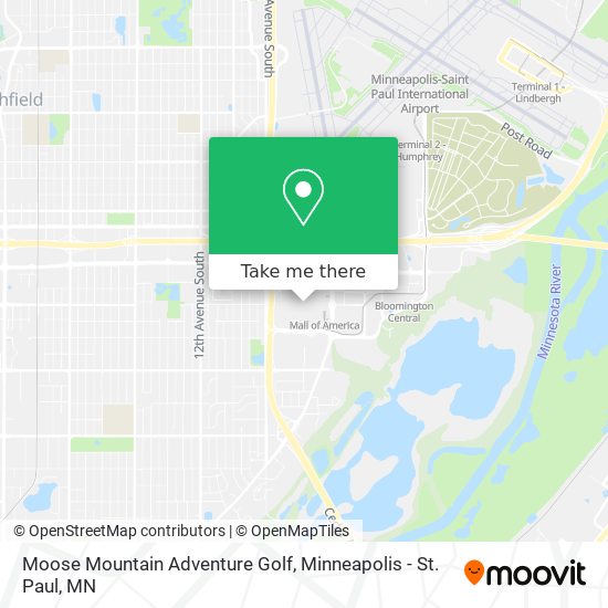 Mapa de Moose Mountain Adventure Golf