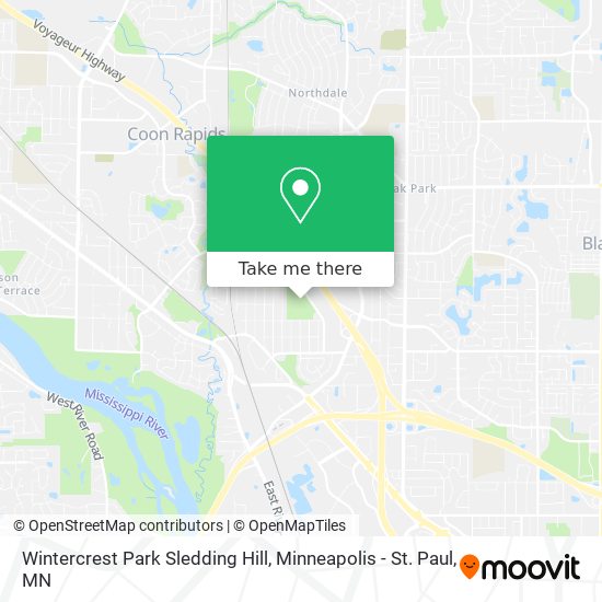 Mapa de Wintercrest Park Sledding Hill