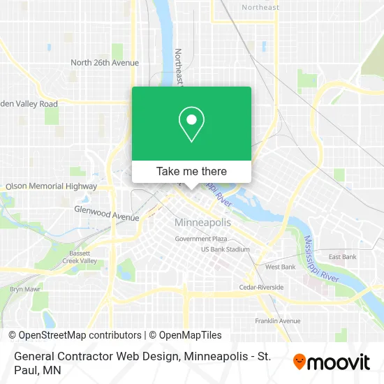 General Contractor Web Design map