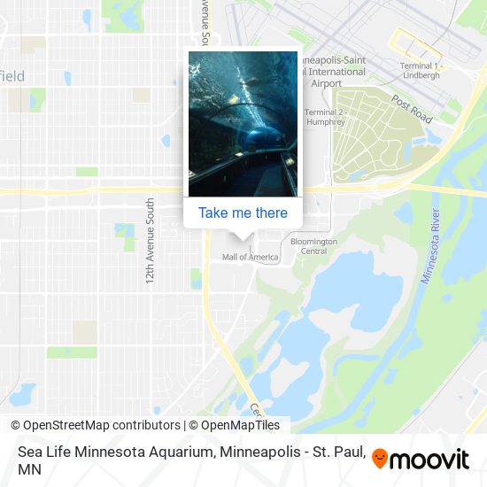 Mapa de Sea Life Minnesota Aquarium
