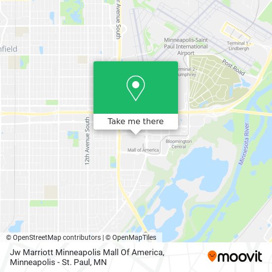 Jw Marriott Minneapolis Mall Of America map