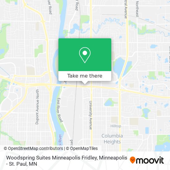 Mapa de Woodspring Suites Minneapolis Fridley