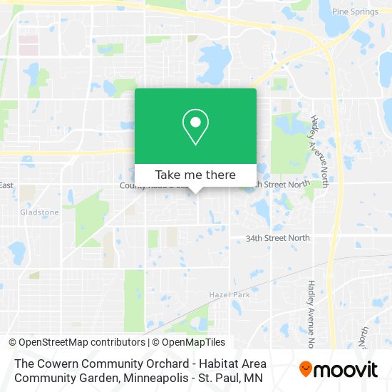 The Cowern Community Orchard - Habitat Area Community Garden map
