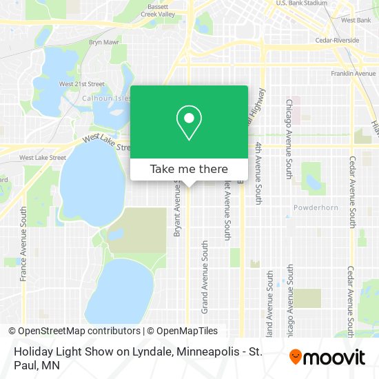 Holiday Light Show on Lyndale map