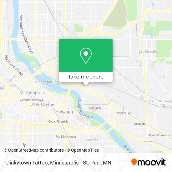 Dinkytown Tattoo map