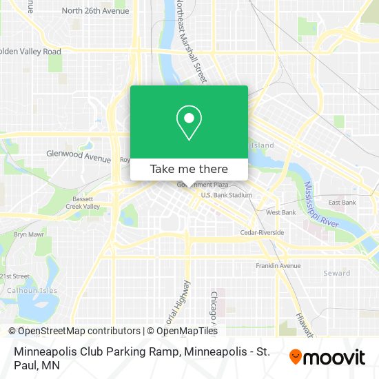 Mapa de Minneapolis Club Parking Ramp