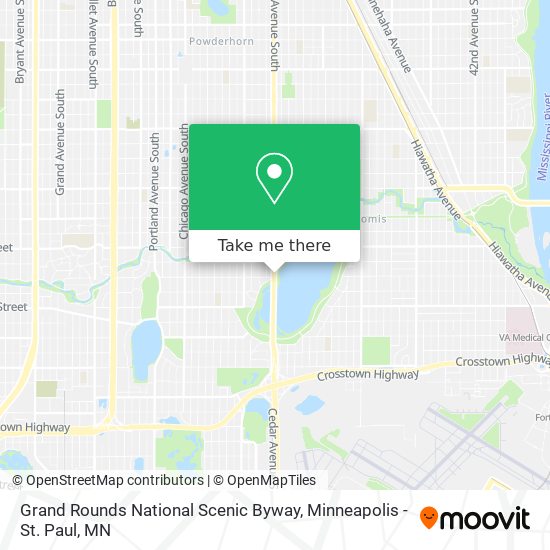 Mapa de Grand Rounds National Scenic Byway