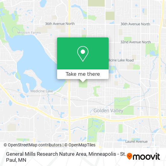 Mapa de General Mills Research Nature Area