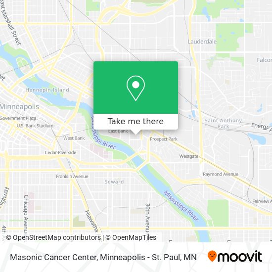 Mapa de Masonic Cancer Center