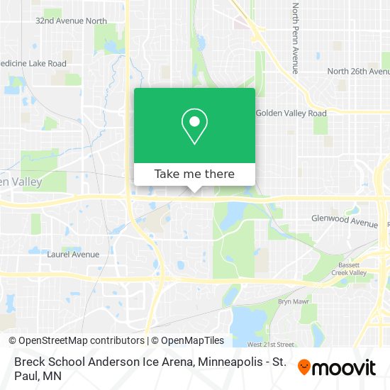Breck School Anderson Ice Arena map
