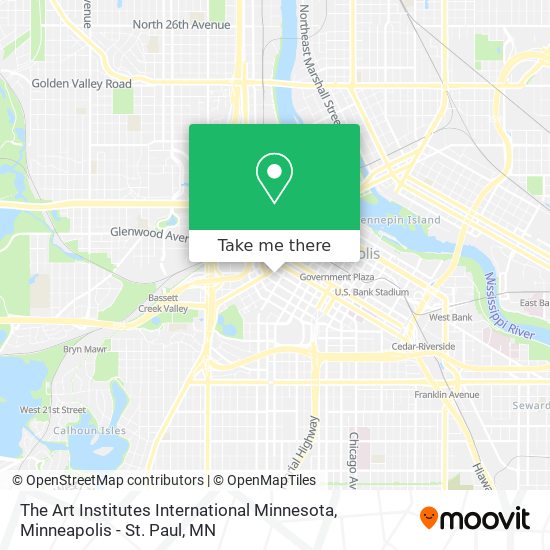 The Art Institutes International Minnesota map