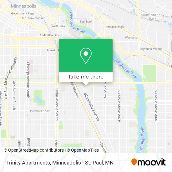 Mapa de Trinity Apartments