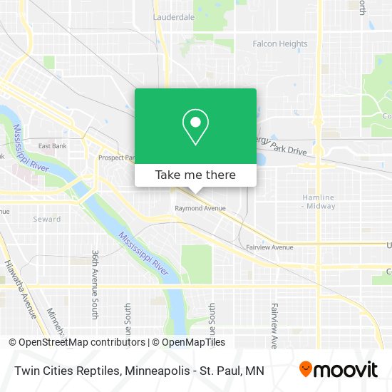 Twin Cities Reptiles map