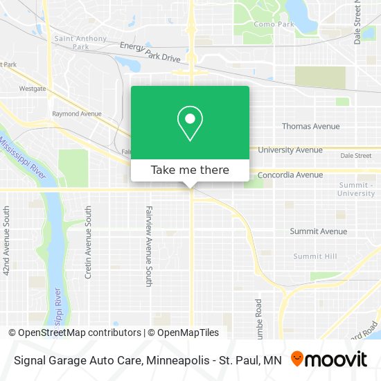 Signal Garage Auto Care map