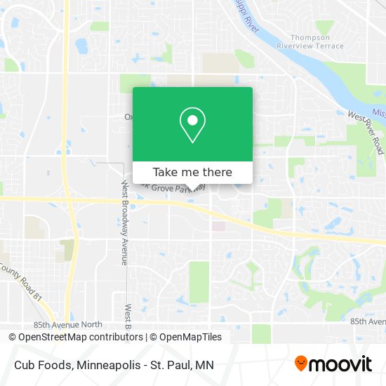 Mapa de Cub Foods