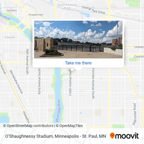 O’Shaughnessy Stadium map