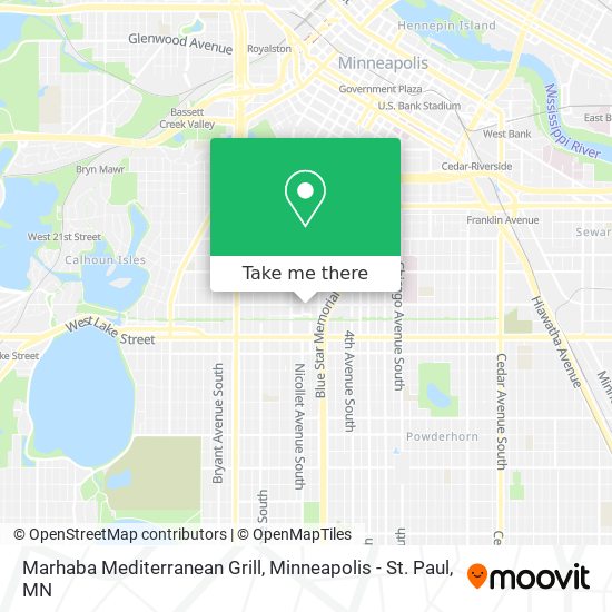 Marhaba Mediterranean Grill map