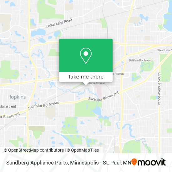 Mapa de Sundberg Appliance Parts