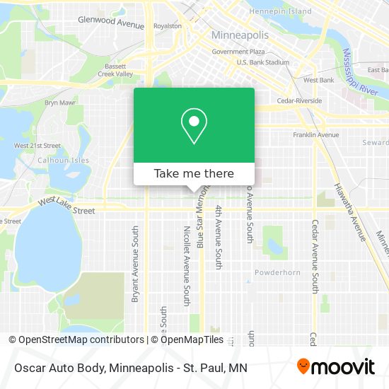 Oscar Auto Body map