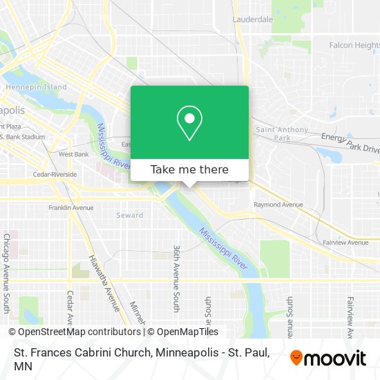 St. Frances Cabrini Church map