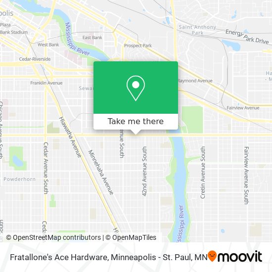 Fratallone's Ace Hardware map