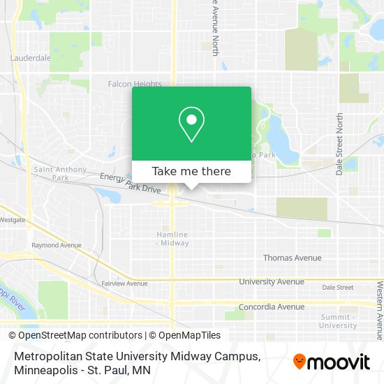 Metropolitan State University Midway Campus map