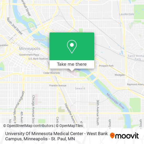University Of Minnesota Medical Center - West Bank Campus map