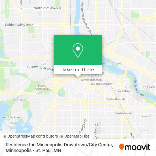 Residence Inn Minneapolis Downtown / City Center map