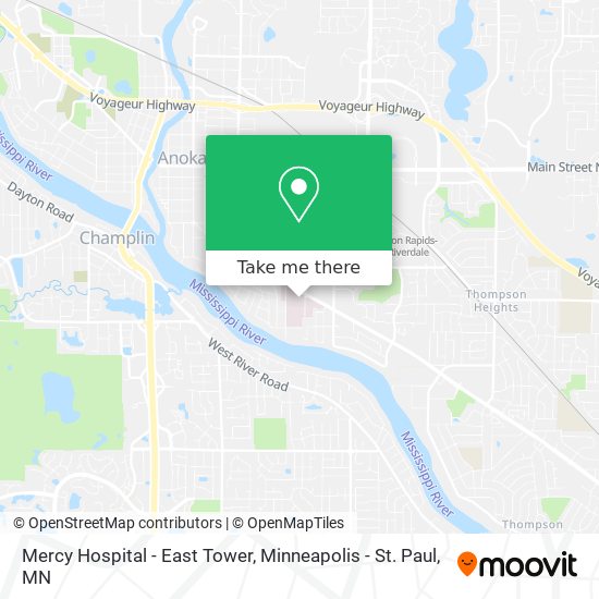 Mapa de Mercy Hospital - East Tower