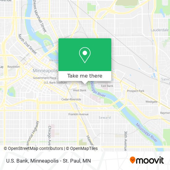 U.S. Bank map